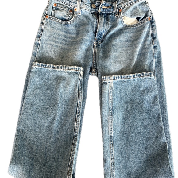 Levis Low Pro Straight Jeans Women’s 25 Relaxed Fit Blue Denim - Picture 5 of 8
